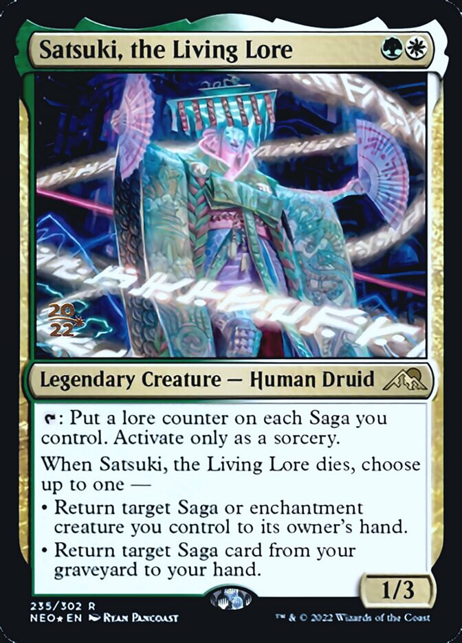 Satsuki, the Living Lore [Kamigawa: Neon Dynasty Prerelease Promos] - Magic: The Gathering - Card Brawlers | Quebec | Canada |