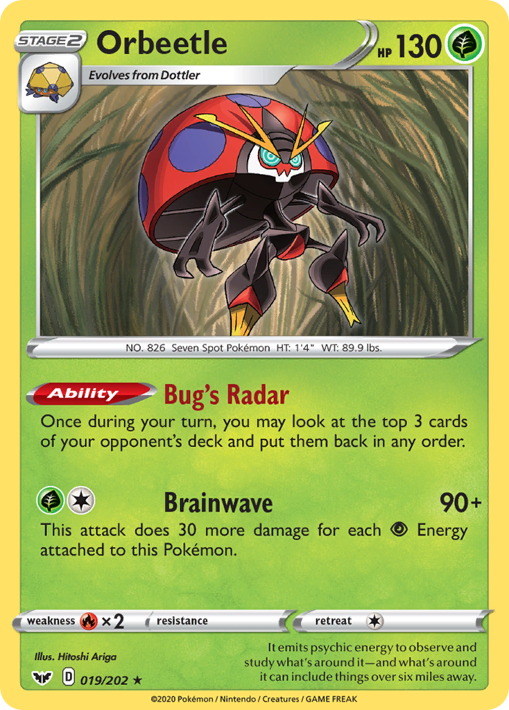 Orbeetle (019/202) [Sword & Shield: Base Set] - Pokémon - Card Brawlers | Quebec | Canada |