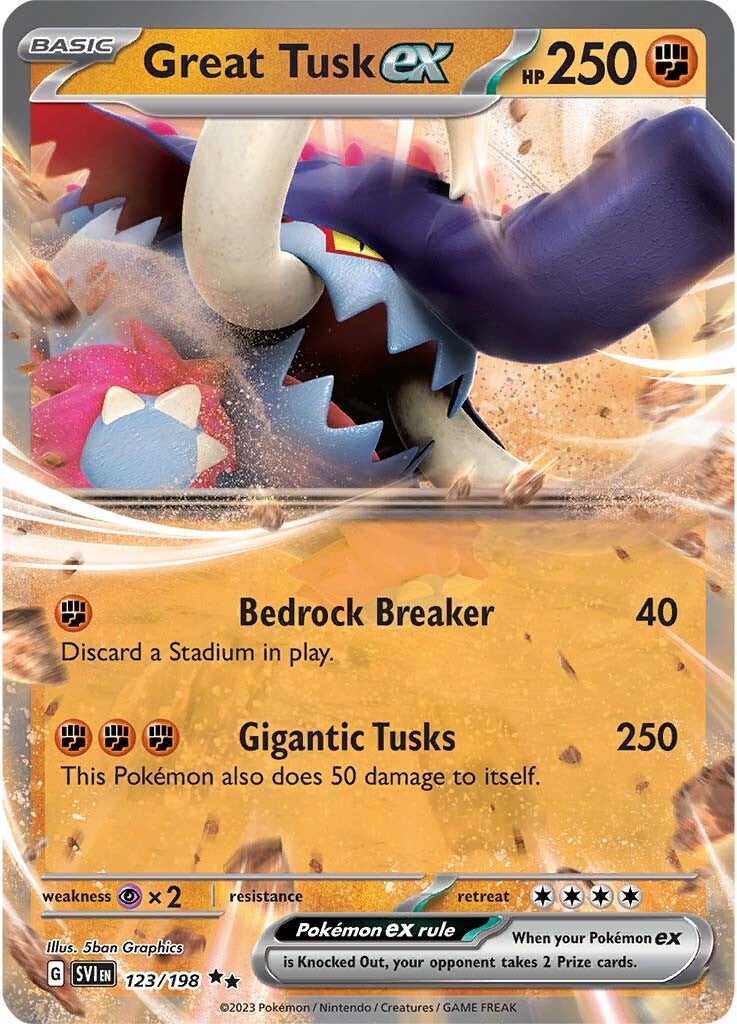 Great Tusk ex (123/198) [Scarlet & Violet: Base Set] - Pokémon - Card Brawlers | Quebec | Canada |