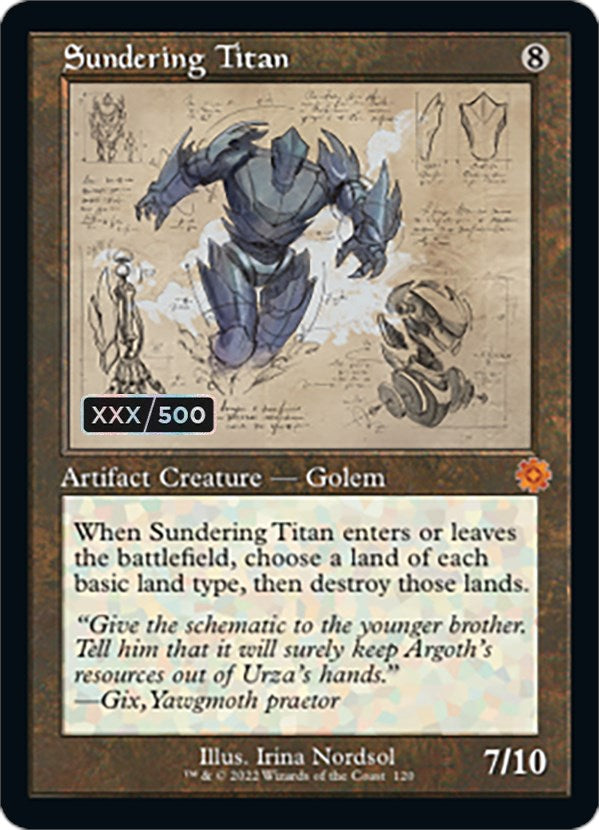 Sundering Titan (Retro Schematic) (Serialized) [The Brothers' War Retro Artifacts] - Magic: The Gathering - Card Brawlers | Quebec | Canada |