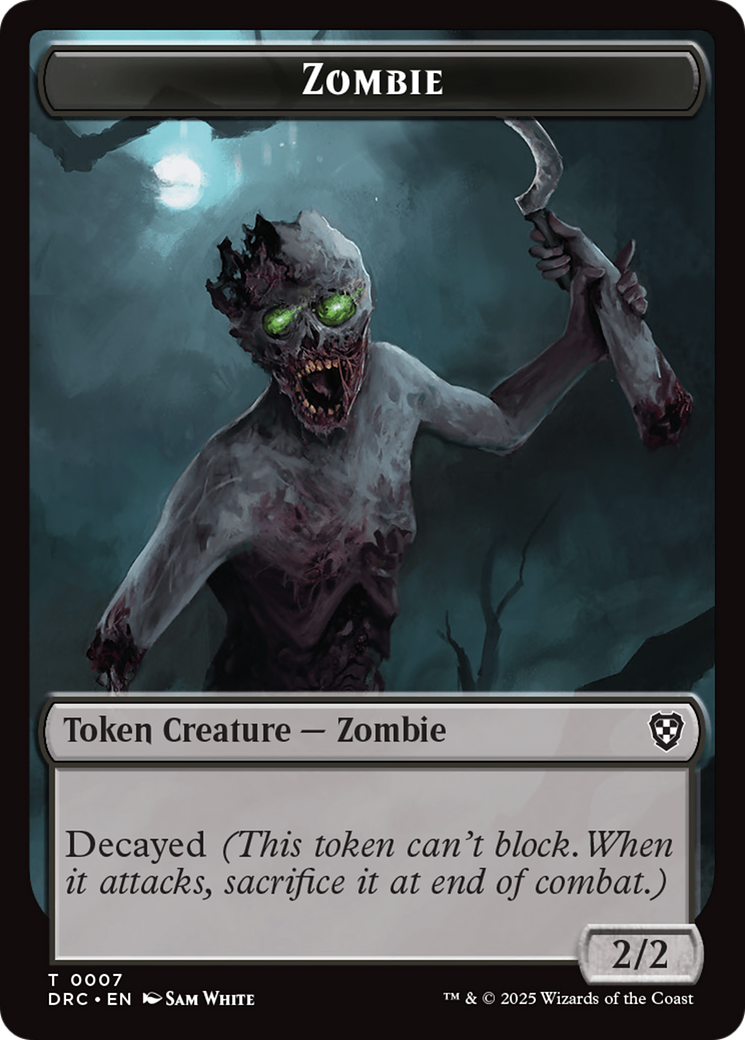 Timeless Dragon // Zombie (0007) Double-Sided Token [Aetherdrift Commander Tokens] - Magic: The Gathering - Card Brawlers | Quebec | Canada |