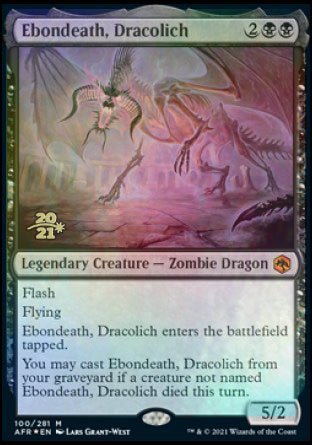 Ebondeath, Dracolich [Dungeons & Dragons: Adventures in the Forgotten Realms Prerelease Promos] - Card Brawlers