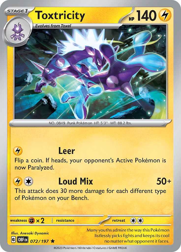 Toxtricity (072/197) [Scarlet & Violet: Obsidian Flames] - Pokémon - Card Brawlers | Quebec | Canada |