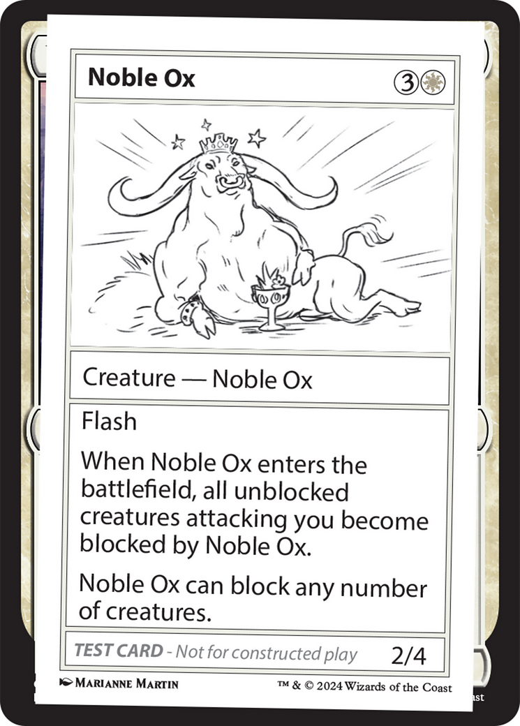Noble Ox [Mystery Booster 2 Playtest Cards] - Magic: The Gathering - Card Brawlers | Quebec | Canada |