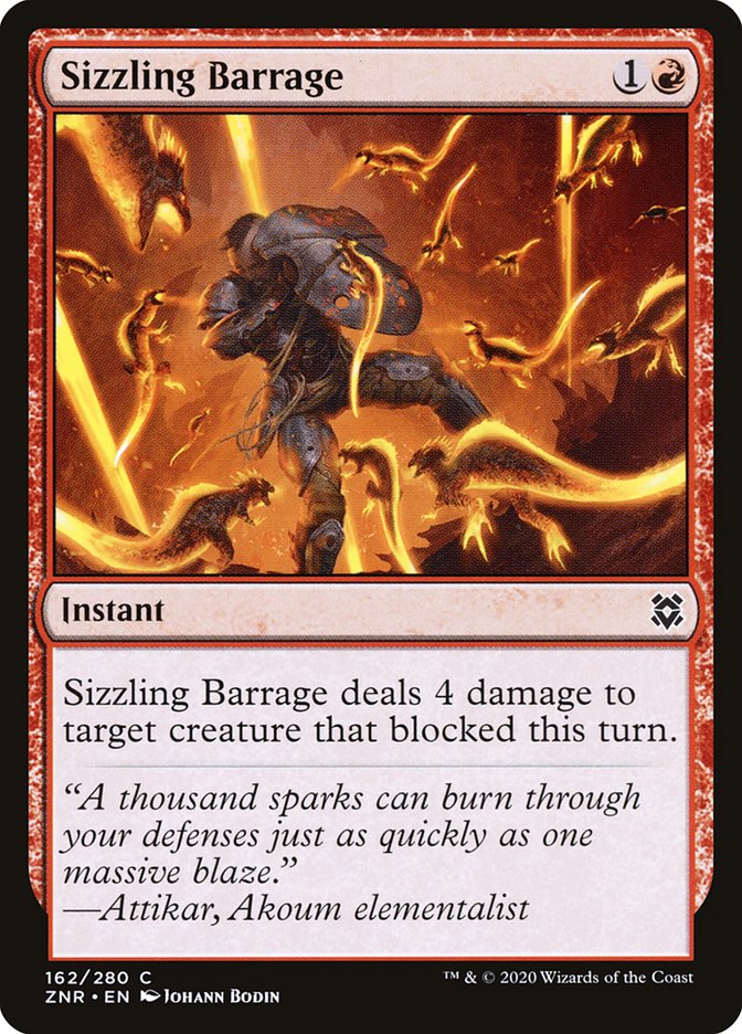 Sizzling Barrage [Zendikar Rising] - Magic: The Gathering - Card Brawlers | Quebec | Canada |