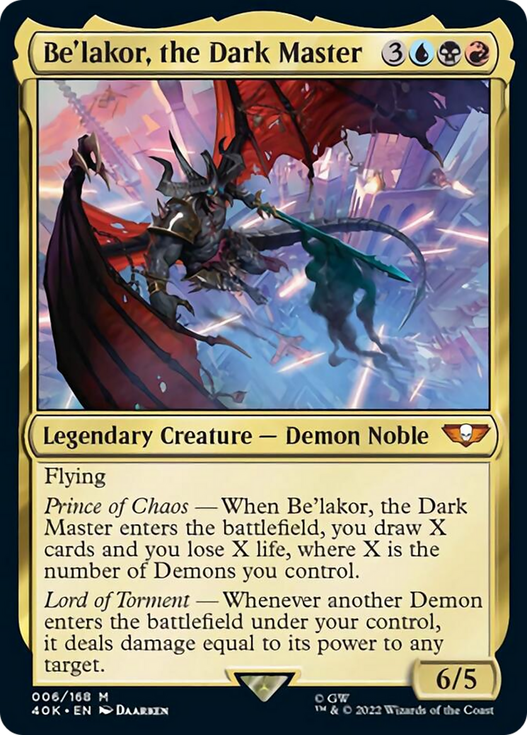 Be'lakor, the Dark Master (Surge Foil) [Warhammer 40,000] - Magic: The Gathering - Card Brawlers | Quebec | Canada |