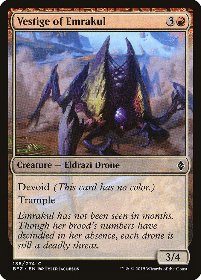 Vestige of Emrakul [Battle for Zendikar] - Magic: The Gathering - Card Brawlers | Quebec | Canada |
