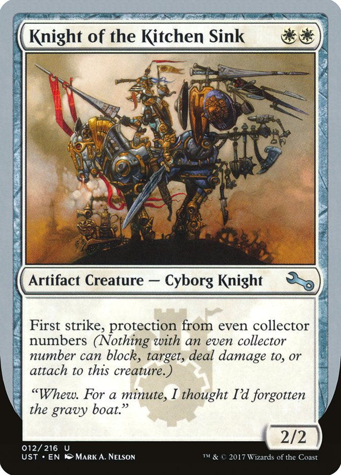 Knight of the Kitchen Sink ("protection from even collector numbers") [Unstable] - Magic: The Gathering - Card Brawlers | Quebec | Canada |