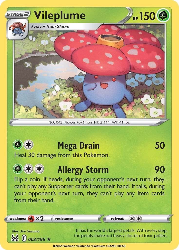 Vileplume (003/196) [Sword & Shield: Lost Origin] - Pokémon - Card Brawlers | Quebec | Canada |