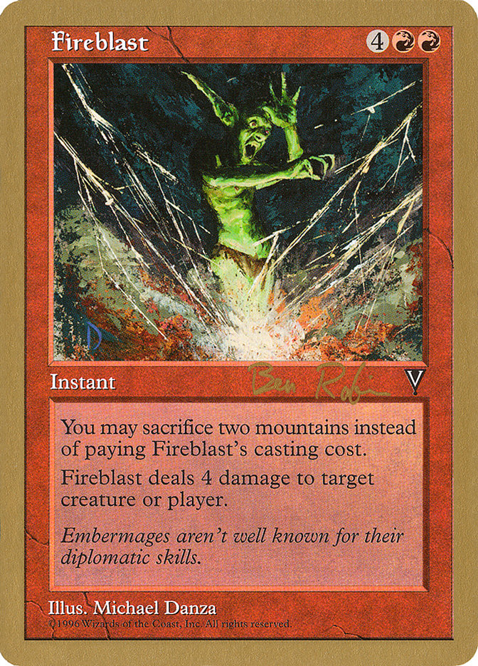 Fireblast (Ben Rubin) [World Championship Decks 1998] - Magic: The Gathering - Card Brawlers | Quebec | Canada |