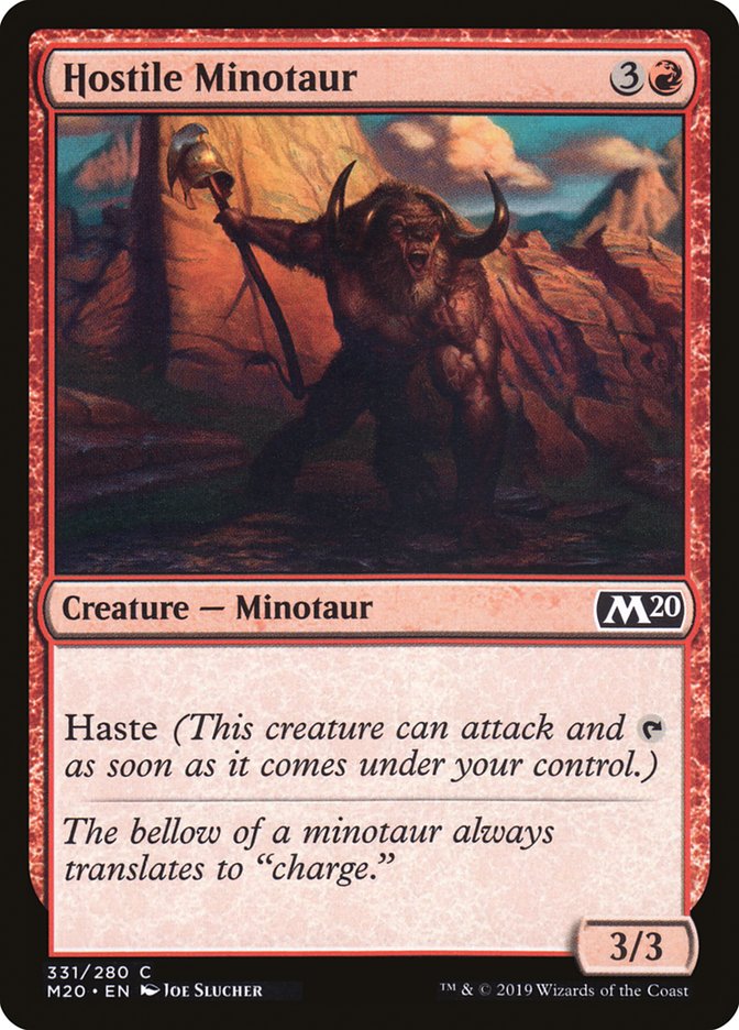 Hostile Minotaur [Core Set 2020] - Magic: The Gathering - Card Brawlers | Quebec | Canada |
