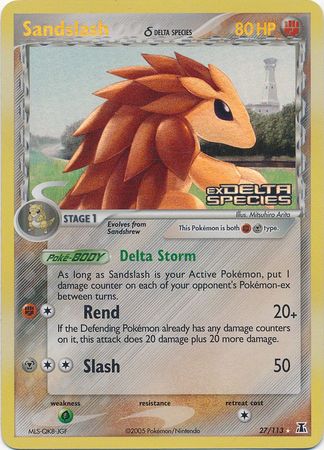 Sandslash (27/113) (Delta Species) (Stamped) [EX: Delta Species] - Pokémon - Card Brawlers | Quebec | Canada |