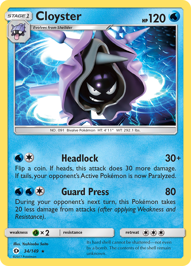 Cloyster (34/149) [Sun & Moon: Base Set] - Pokémon - Card Brawlers | Quebec | Canada |