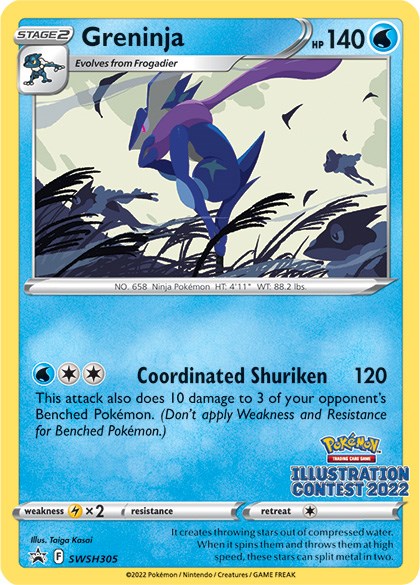 Greninja (SWSH305) (Illustration Contest 2022) [Sword & Shield: Black Star Promos] - Pokémon - Card Brawlers | Quebec | Canada |