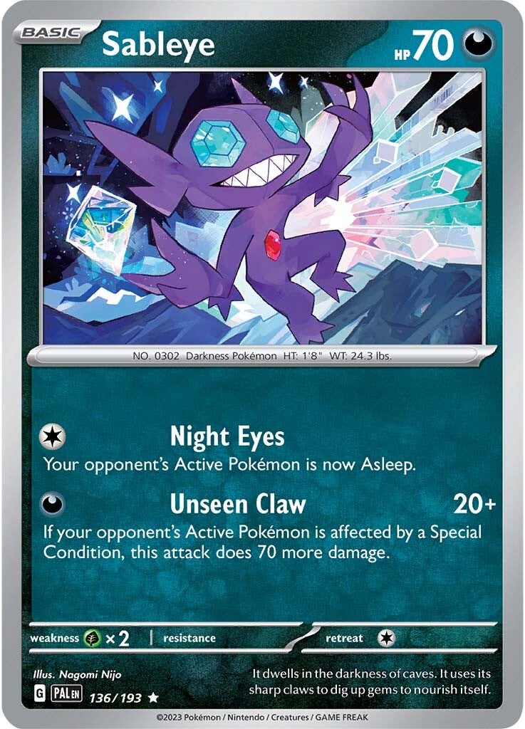 Sableye (136/193) [Scarlet & Violet: Paldea Evolved] - Pokémon - Card Brawlers | Quebec | Canada |