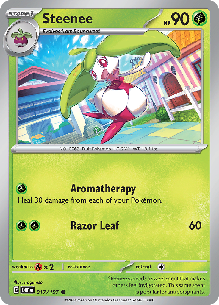 Steenee (017/197) [Scarlet & Violet: Obsidian Flames] - Pokémon - Card Brawlers | Quebec | Canada |