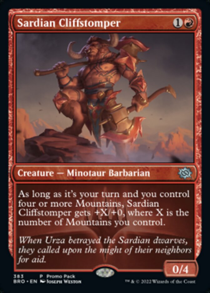 Sardian Cliffstomper (Promo Pack) [The Brothers' War Promos] - Magic: The Gathering - Card Brawlers | Quebec | Canada |