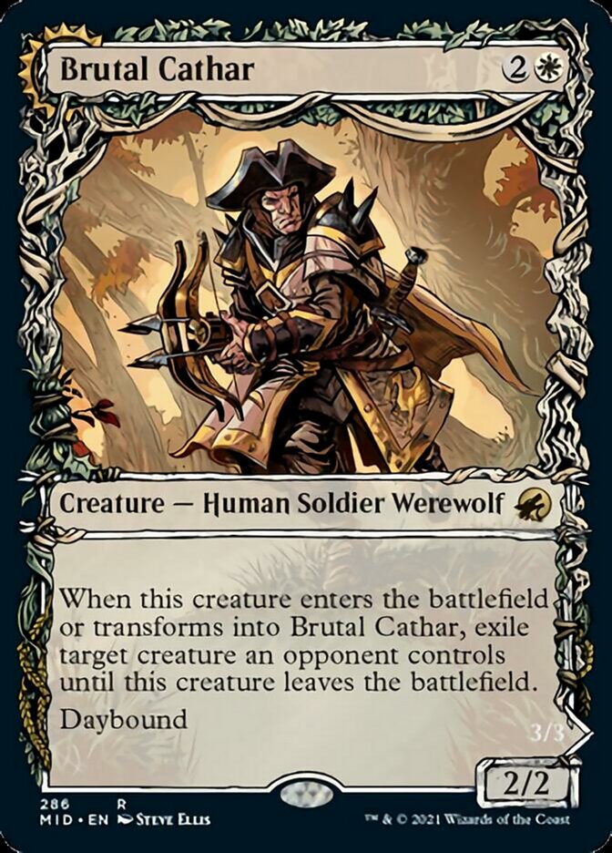 Brutal Cathar // Moonrage Brute (Showcase Equinox) [Innistrad: Midnight Hunt] - Magic: The Gathering - Card Brawlers | Quebec | Canada |