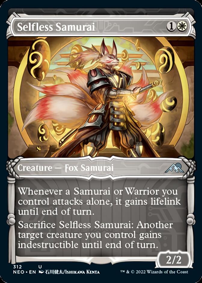 Selfless Samurai (Showcase Samurai) [Kamigawa: Neon Dynasty] - Magic: The Gathering - Card Brawlers | Quebec | Canada |