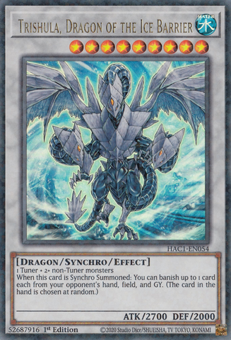 Trishula, Dragon of the Ice Barrier (Duel Terminal) [HAC1-EN054] Parallel Rare - Yu-Gi-Oh! - Card Brawlers | Quebec | Canada |