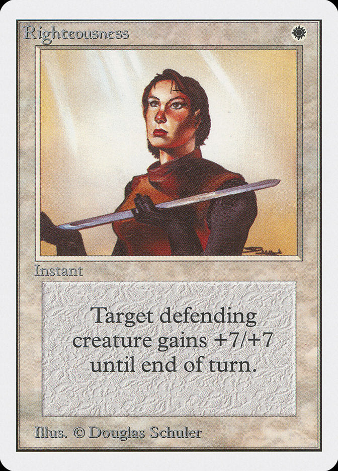 Righteousness [Unlimited Edition] - Magic: The Gathering - Card Brawlers | Quebec | Canada |