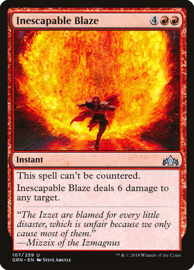 Inescapable Blaze [Guilds of Ravnica] - Magic: The Gathering - Card Brawlers | Quebec | Canada |