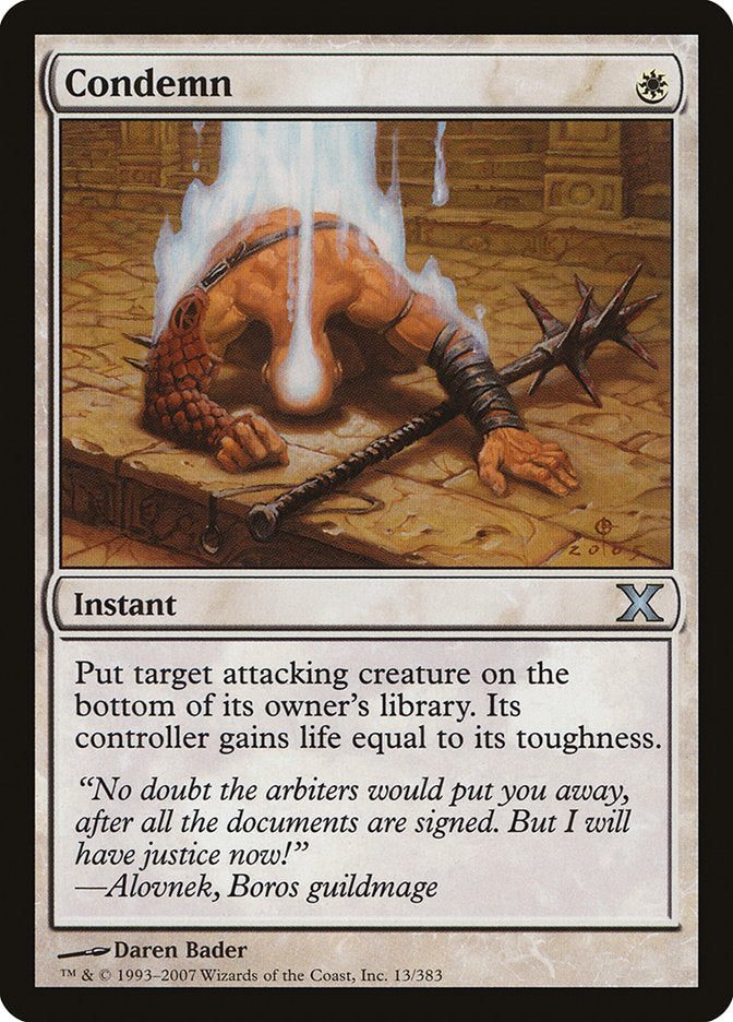 Condemn [Tenth Edition] - Magic: The Gathering - Card Brawlers | Quebec | Canada |