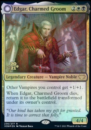 Edgar, Charmed Groom // Edgar Markov's Coffin [Innistrad: Crimson Vow Prerelease Promos] - Card Brawlers