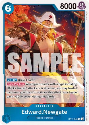 Edward.Newgate (040) (OP17-040) - The World's Strongest Warriors Foil - Card Brawlers