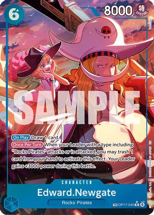 Edward.Newgate (040) (TR) (OP17-040) - The World's Strongest Warriors Foil - Card Brawlers