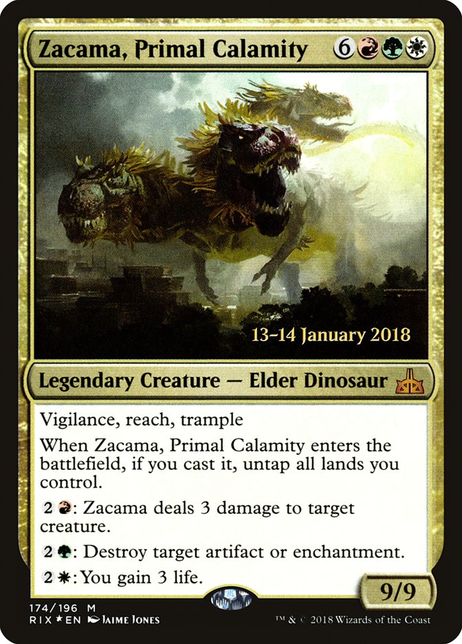 Zacama, Primal Calamity [Rivals of Ixalan Prerelease Promos] - Magic: The Gathering - Card Brawlers | Quebec | Canada |