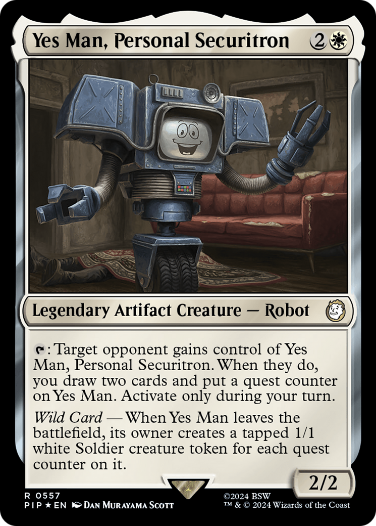 Yes Man, Personal Securitron (Surge Foil) [Fallout] - Magic: The Gathering - Card Brawlers | Quebec | Canada |