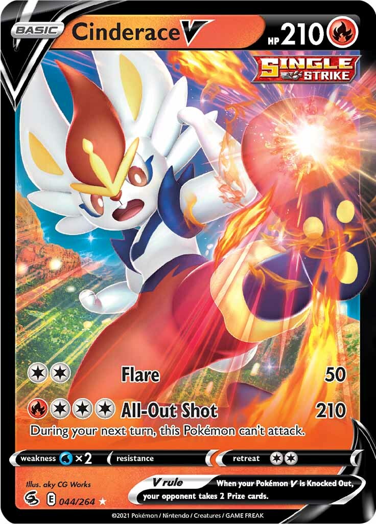Cinderace V (044/264) [Sword & Shield: Fusion Strike] - Pokémon - Card Brawlers | Quebec | Canada |
