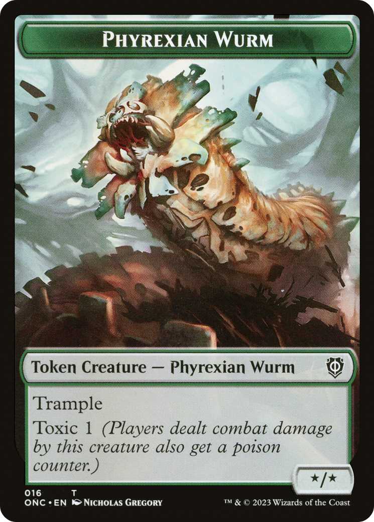 Phyrexian Wurm // Phyrexian Horror Double-Sided Token [Phyrexia: All Will Be One Commander Tokens] - Magic: The Gathering - Card Brawlers | Quebec | Canada |
