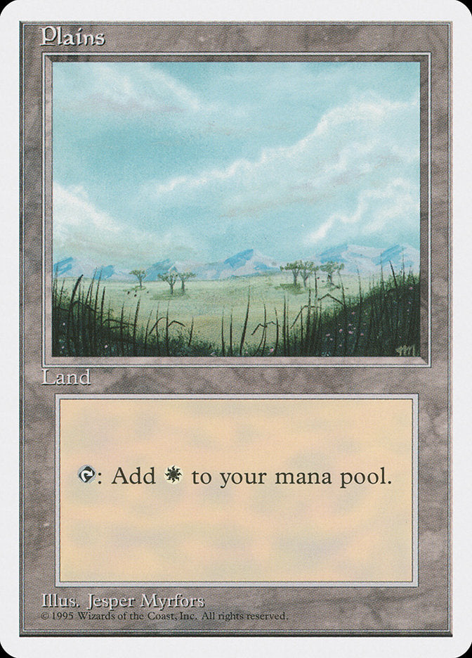 Plains (Trees on Plain / Signature on Right) [Fourth Edition] - Magic: The Gathering - Card Brawlers | Quebec | Canada |