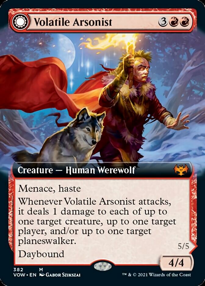 Volatile Arsonist // Dire-Strain Anarchist (Extended Art) [Innistrad: Crimson Vow] - Magic: The Gathering - Card Brawlers | Quebec | Canada |