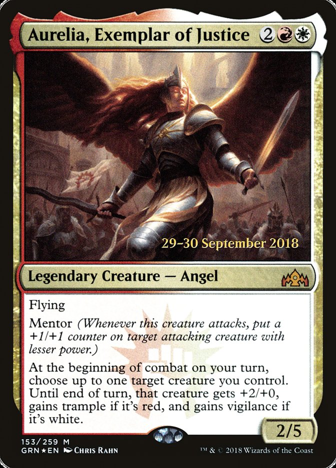 Aurelia, Exemplar of Justice [Guilds of Ravnica Prerelease Promos] - Magic: The Gathering - Card Brawlers | Quebec | Canada |