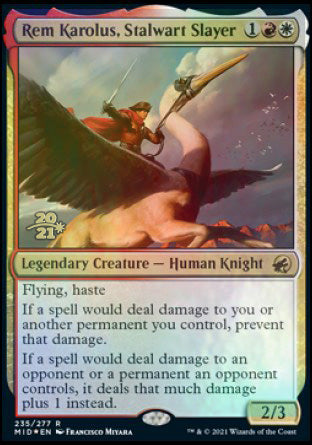 Rem Karolus, Stalwart Slayer [Innistrad: Midnight Hunt Prerelease Promos] - Magic: The Gathering - Card Brawlers | Quebec | Canada |