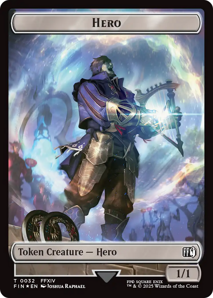 Human Soldier // Hero (0032) Double-Sided Token (Surge Foil) [FINAL FANTASY Commander Tokens] - Magic: The Gathering - Card Brawlers | Quebec | Canada |