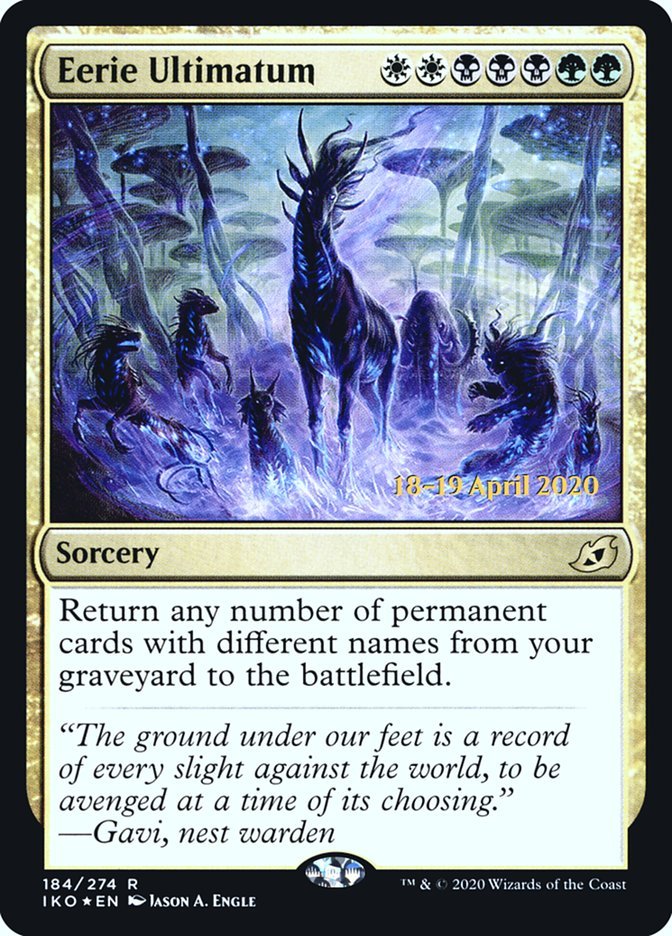 Eerie Ultimatum [Ikoria: Lair of Behemoths Prerelease Promos] - Card Brawlers