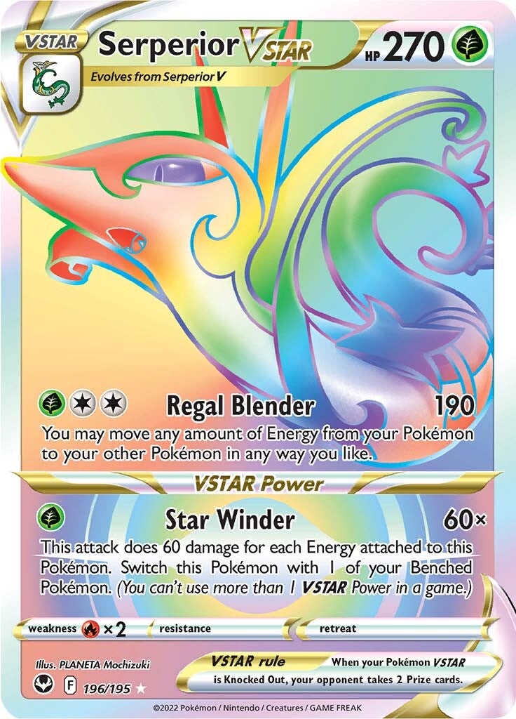 Serperior VSTAR (196/195) [Sword & Shield: Silver Tempest] - Pokémon - Card Brawlers | Quebec | Canada |