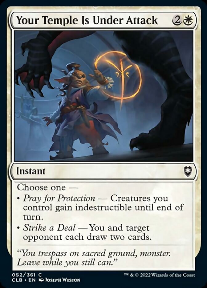 Your Temple Is Under Attack [Commander Legends: Battle for Baldur's Gate] - Magic: The Gathering - Card Brawlers | Quebec | Canada |