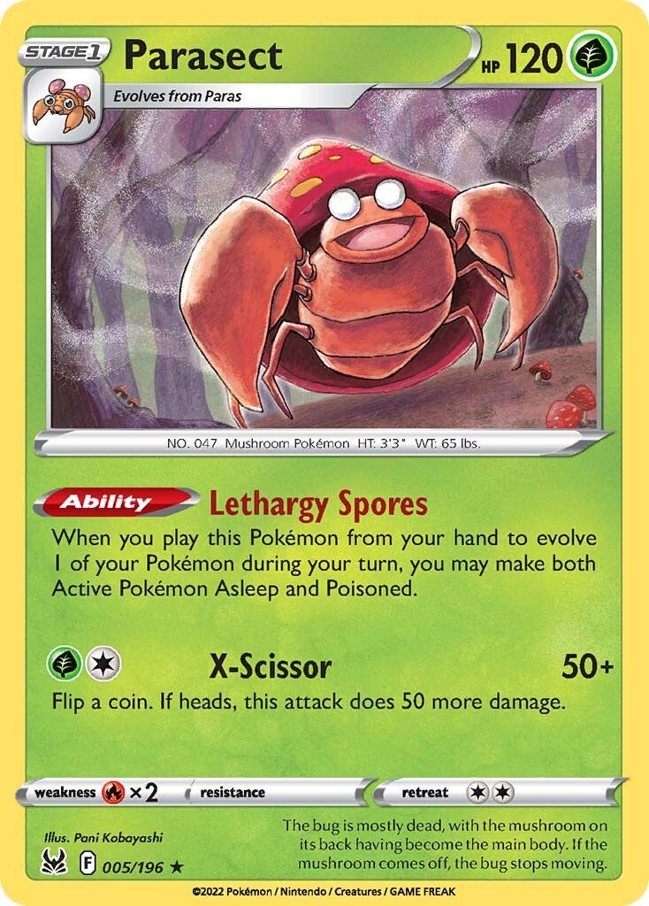 Parasect (005/196) [Sword & Shield: Lost Origin] - Pokémon - Card Brawlers | Quebec | Canada |