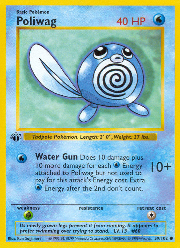 Poliwag (59/102) (Shadowless) [Base Set 1st Edition] - Pokémon - Card Brawlers | Quebec | Canada |
