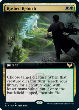 Rushed Rebirth (Extended Art) [Strixhaven: School of Mages] - Magic: The Gathering - Card Brawlers | Quebec | Canada |