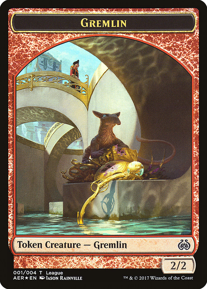 Gremlin // Energy Reserve Double-Sided Token [League Tokens 2017] - Magic: The Gathering - Card Brawlers | Quebec | Canada |