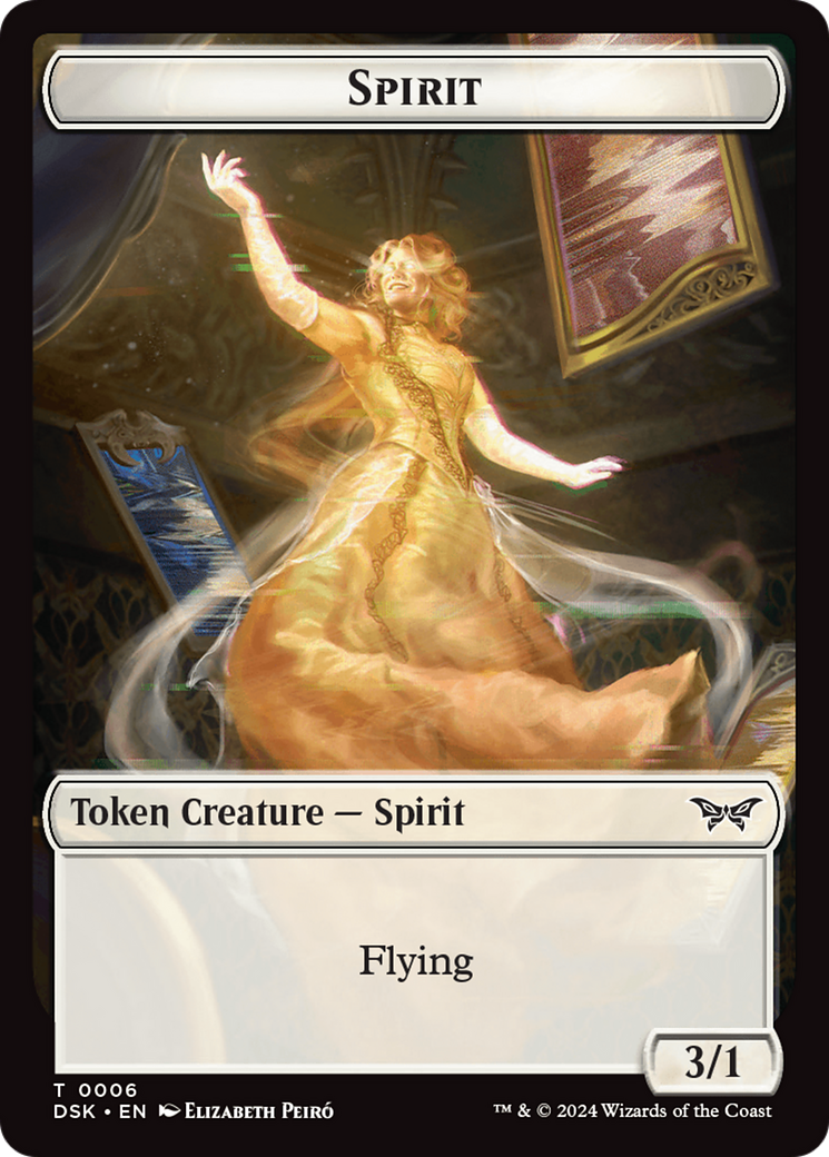 Glimmer // Spirit (0006) Double-Sided Token [Duskmourn: House of Horror Tokens] - Magic: The Gathering - Card Brawlers | Quebec | Canada |