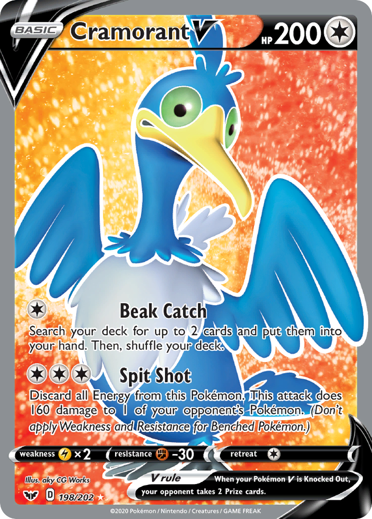 Cramorant V (198/202) [Sword & Shield: Base Set] - Pokémon - Card Brawlers | Quebec | Canada |