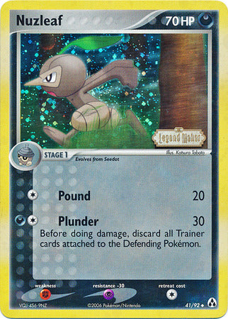 Nuzleaf (41/92) (Stamped) [EX: Legend Maker] - Pokémon - Card Brawlers | Quebec | Canada |