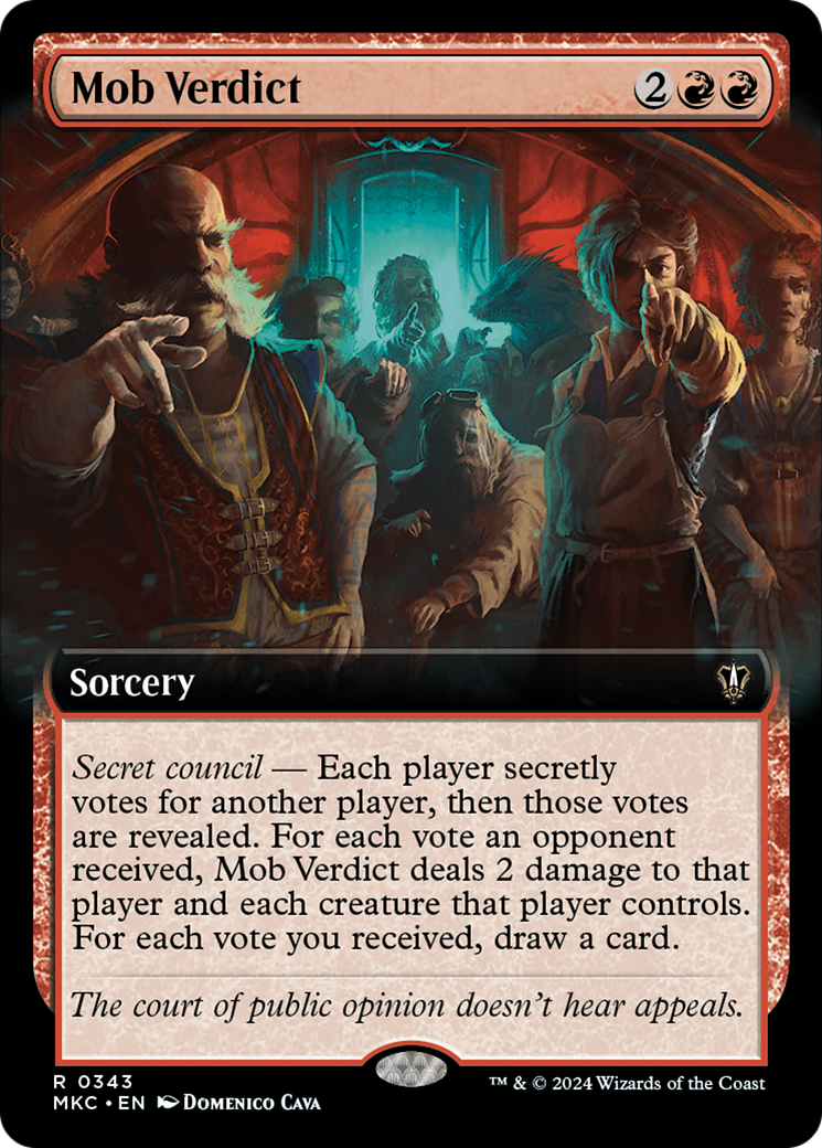 Mob Verdict (Extended Art) [Murders at Karlov Manor Commander] - Magic: The Gathering - Card Brawlers | Quebec | Canada |
